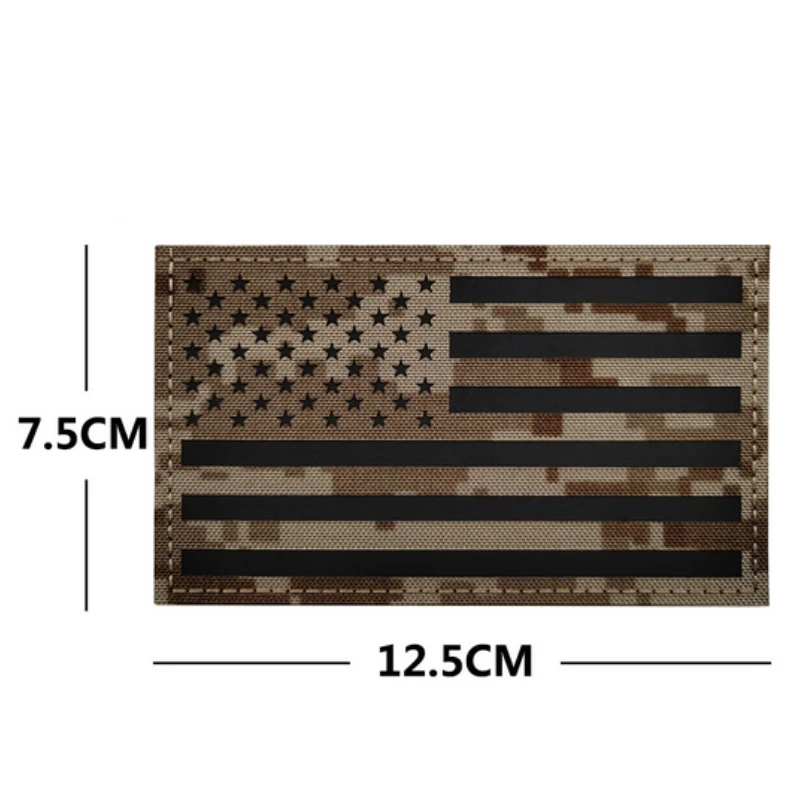 USA AMERIKA FLAGGE Chevrons PATCH IR Reflektierender Totenkopf Piratenstreifen Hakenschlaufe Abzeichen Applikation – Detail 20