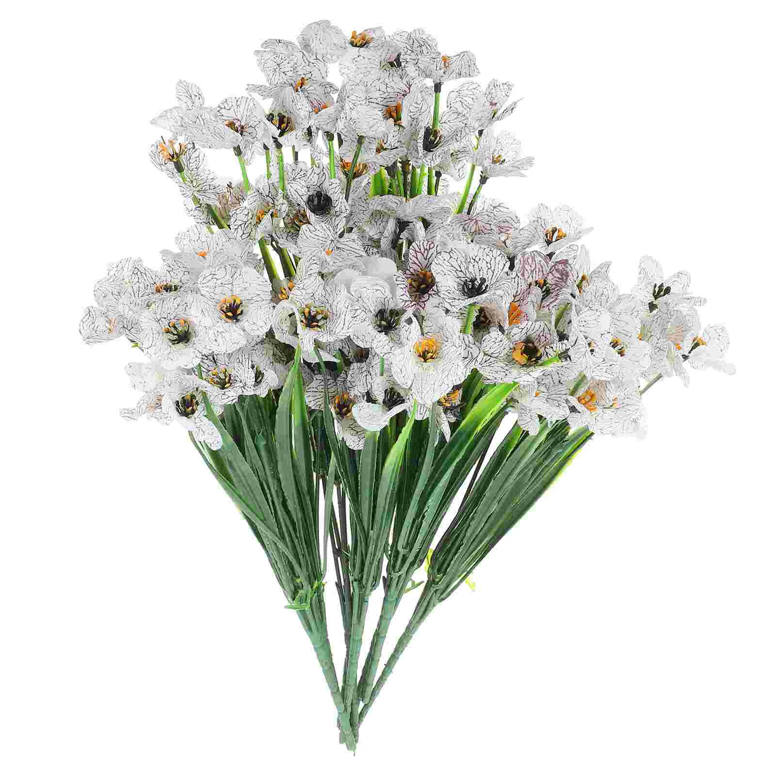 

8 Pcs Home Accessories Decor Fake Flowers Artificial Wedding Crafts Violet Faux for DIY Office Party Props Bouquet