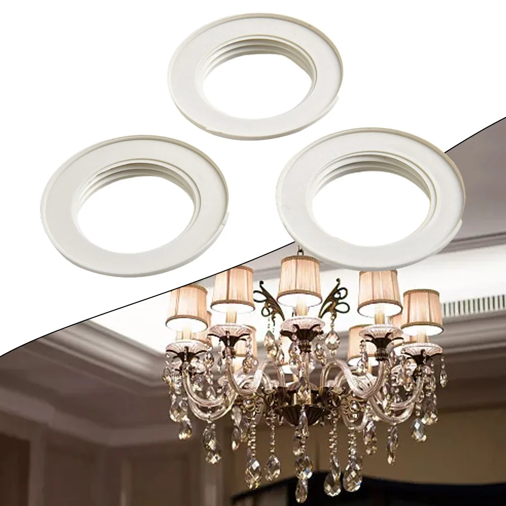 Lampen schirm Ring aufrüsten Sie Ihre Lampen mit langlebigen e14 Kunststoff Lampen schirm Kragen Ring Faden Lampe Licht Schatten halter 3er-Set – Detail 5