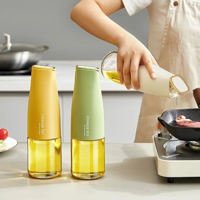 

The Kitchen Automatically Opens and Closes The Leak-proof Glass Gravity Bottles Containing Oil, Soy Sauce, Vinegar, Etc
