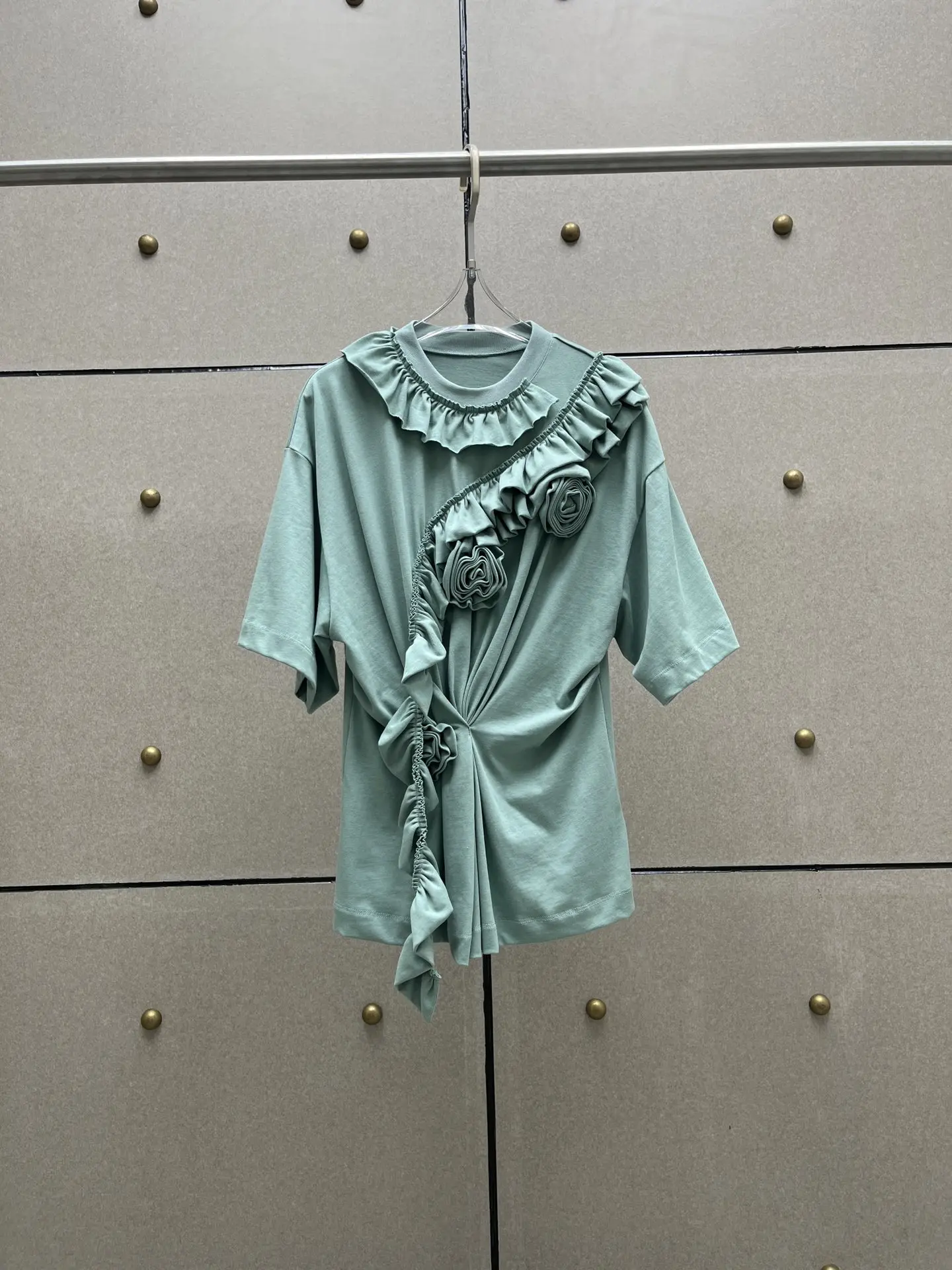 

2023 Autumn/Winter Fashion New Women's Clothing Wooden Ear T-shirt 0905