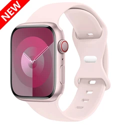 Premium Silicone Sport Strap for Smartwatch - Versatile and Durable Bracelet (Light Pink)