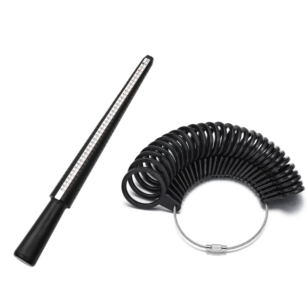 보석 도구 반지 사이즈 맨드렐 스틱 손가락 게이지 반지 사이즈 측정 보석 도구 세트 반지 사이즈 패션 보석 도구