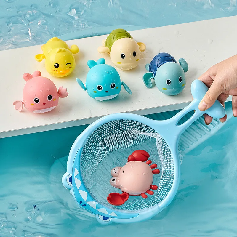 Jouets de bain pour bébés, poupées de natation pour enfants, amusement de l'eau, mignon, drôle, HOShower, animaux de baignoire