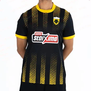 2026 AEK Athens Home Football Jersey Greek Jersey Autumn Sports Dry Quickly Men's T-Shirt Children's Clothing Tee Y2k Woman 1