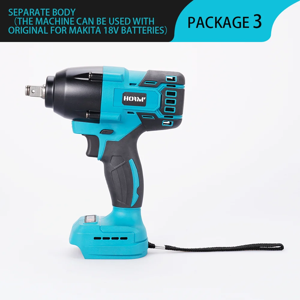 

Brushless Electric Impact Wrench 600N.M Hand Drill Installation Rechargeable Adjust Three Speed For Car Truck Repair Power Tool