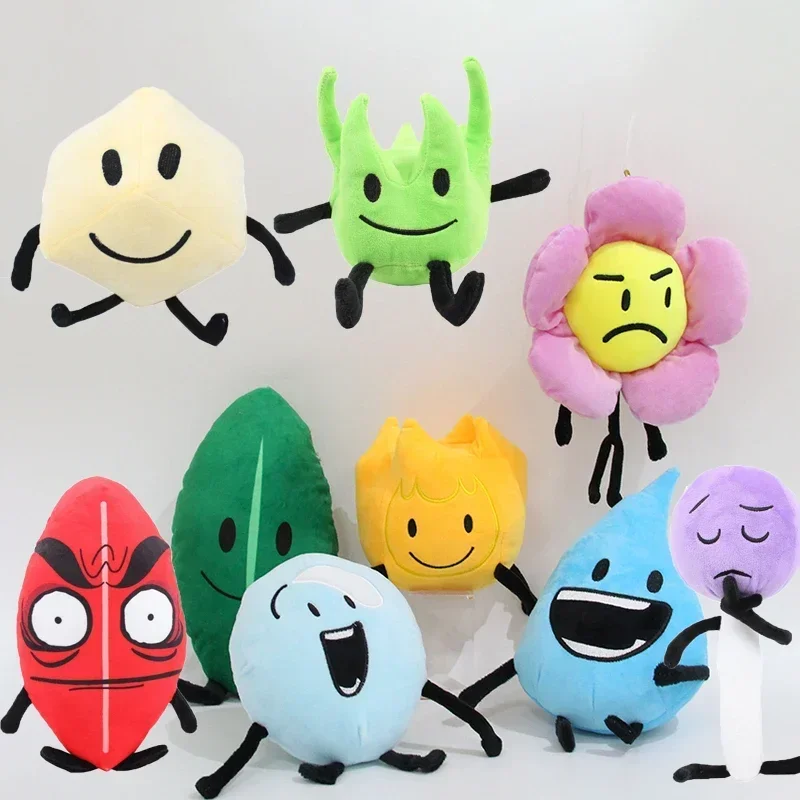 Battle for Dream Island Plush Toy BFDI Cartoon Stuffed Dolls Leafy Firey Flower Waterdrop Bubble Plushie Figure Kids Xmas Gifts дождик 20х100 см серебристый xmas dream 20 100