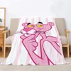 Interior for Home Pink Panther Knitted Plaid Personalized Blanket for Sofa Decoration Thin Wadding Blanket Bed Luxury Bedding 3