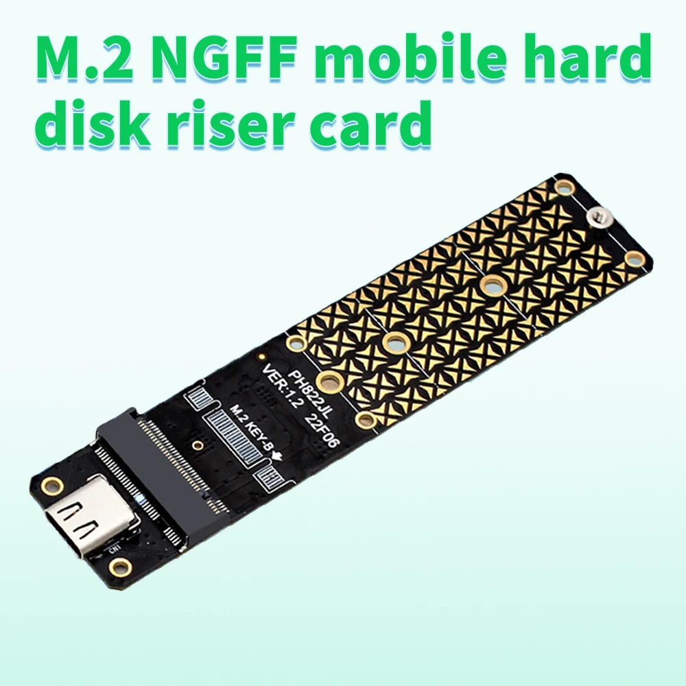 

NGFF M.2 B Ключ SATA жесткий диск SSD к USB 3,1 Type-C 10 Гбит/с Расширенная плата адаптера карты JMS580 98x22 мм