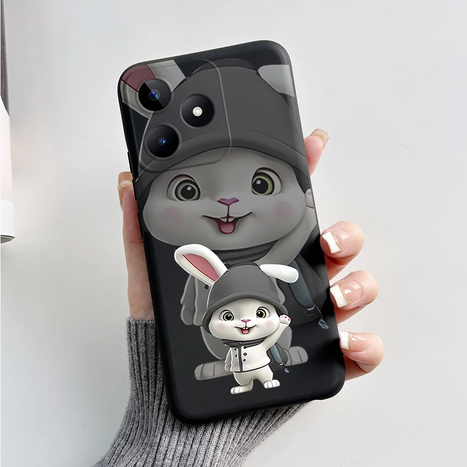 Cute Bear & Frog Silicone Soft Back Cover - Fun Cartoon Case