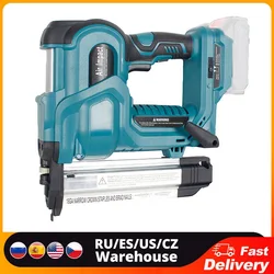 Cordless Electric 2 in 1 Nailer/Stapler Gun with 200pcs 32mm and 200pcs 50mm Nails Compatible with Maki ta Lithium Battery