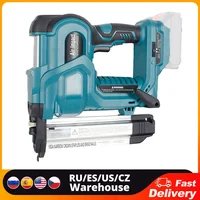 Cordless Electric 2 in 1 Nailer/Stapler Gun with 200pcs 32mm and 200pcs 50mm Nails Compatible with Maki ta Lithium Battery 1