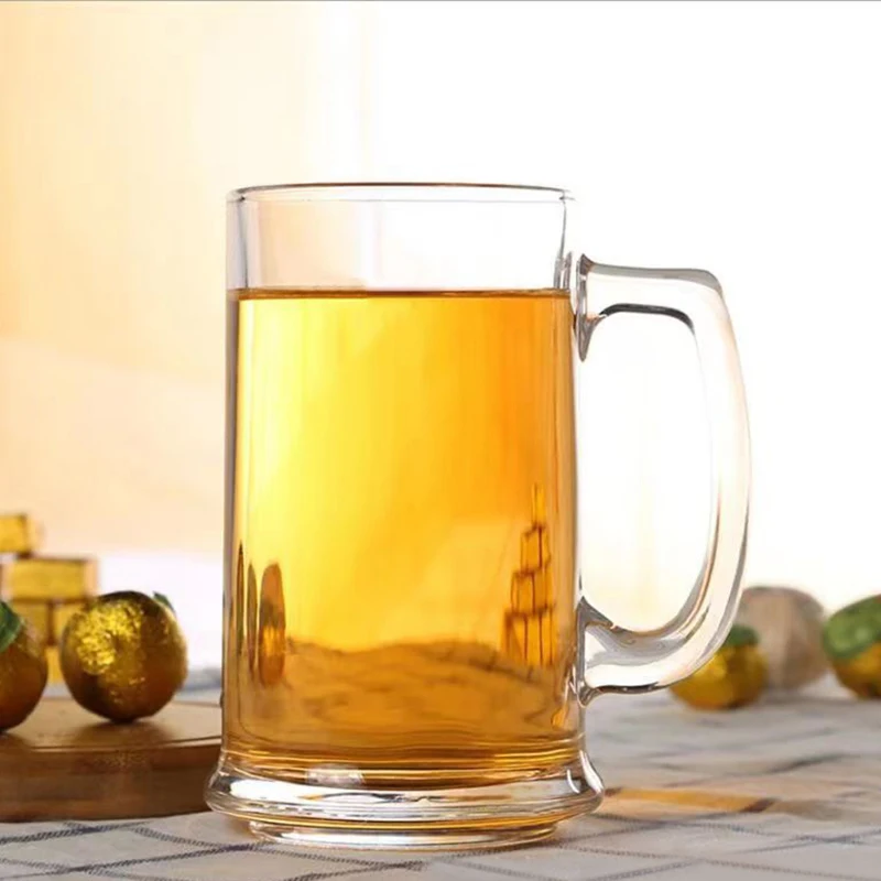 380ml Heat Resistant Tea Cup Juice Milk Cups Classic Transparent Thick Bottomed Beer Glass Party Bar Drinkware Cold Drink Mug