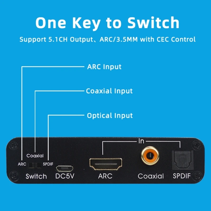 휴대용 오디오 추출기 192KHz DAC 변환기 오디오 추출기 알루미늄 P8DC