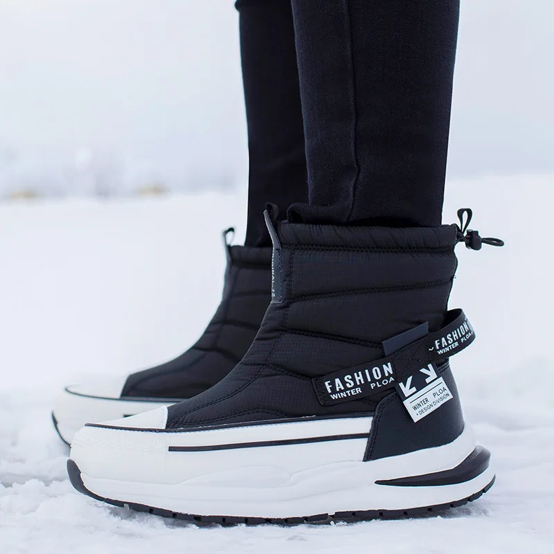 Woman Snow Boot Waterproof Woman Winter Boots Shoes Warm Sneakers Ankle Boots Man Winter Shoes Anti-Skid Plush Botas Big Size