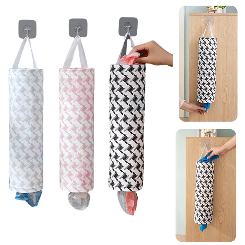 

Garbage Bag Storage Bag Wall Hanging Trash Bags Dispenser Collector Plastic Bags Organizer Grocery Bag Holder Kitchen Organizer