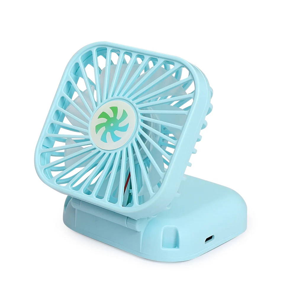 Portable Hanging Neck Mini Fans Rechargeable USB Folding Fan Mute Handheld Desktop Multi Function Three Speed Charge Fan