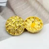 18/20/23/25mm Gold Silver Black Vintage Round Metal Button For Clothing Handmade Sewing Coat Buttons DIY Accessories 5