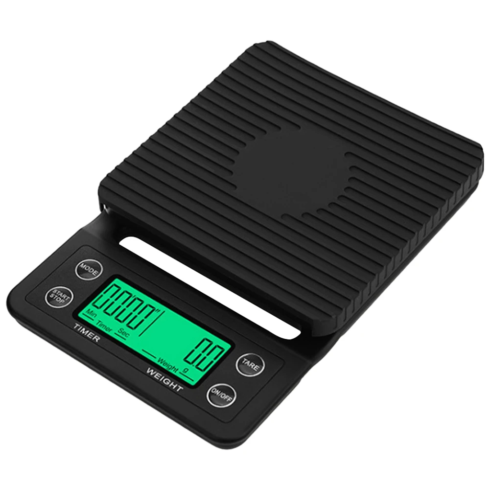 5/3kg Portable Kitchen Scales High Precision Measuring LCD Portable Coffee Scale with Timer 0.1g Drip Coffee Scale with Timer