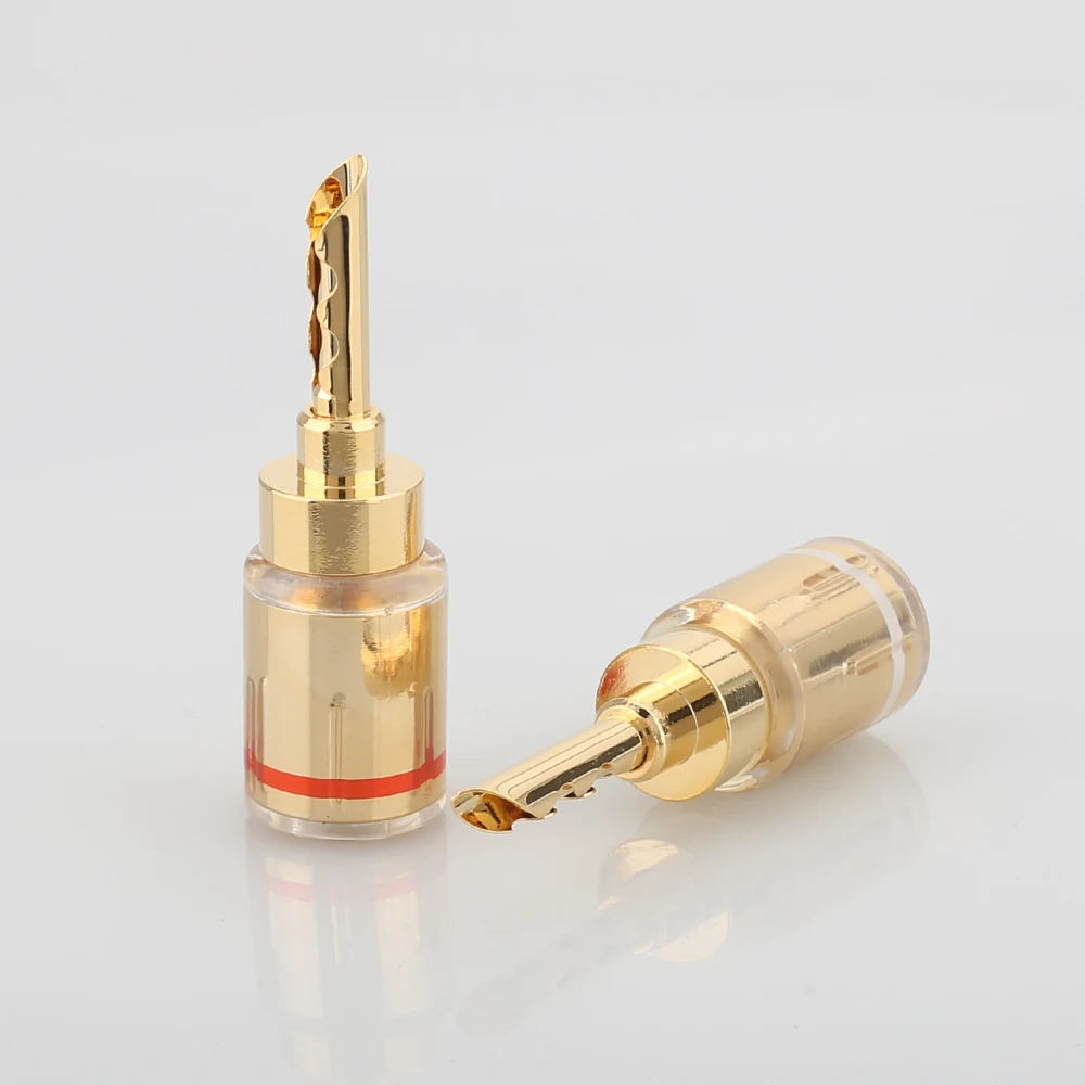 

High Quality Rhodium / Gold Plated Banana Plug Adapter Wire Speaker Connectors For DY Speaker Cable
