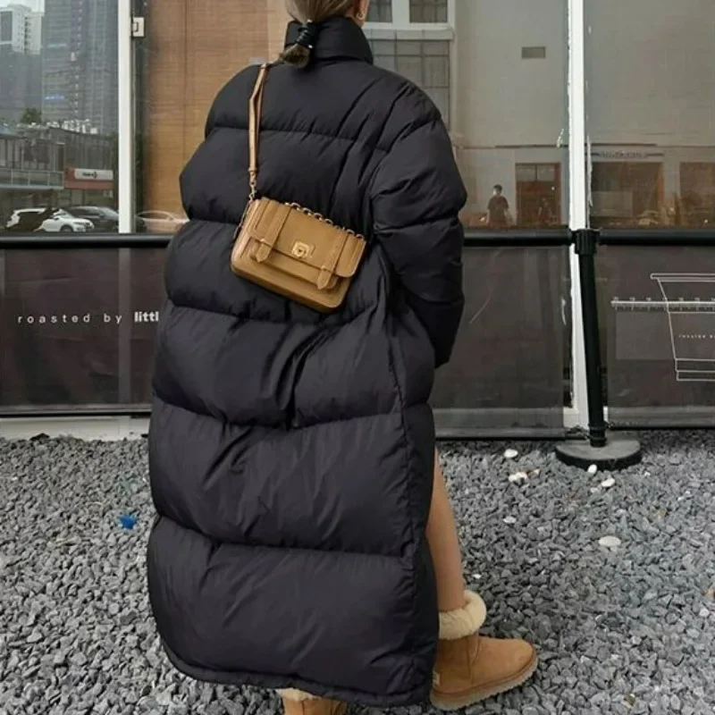 2024 New Women Down Jacket Winter Coat Female Extended Version Parkas Loose Large Size Thick Warm Outwear Fashion Overcoat