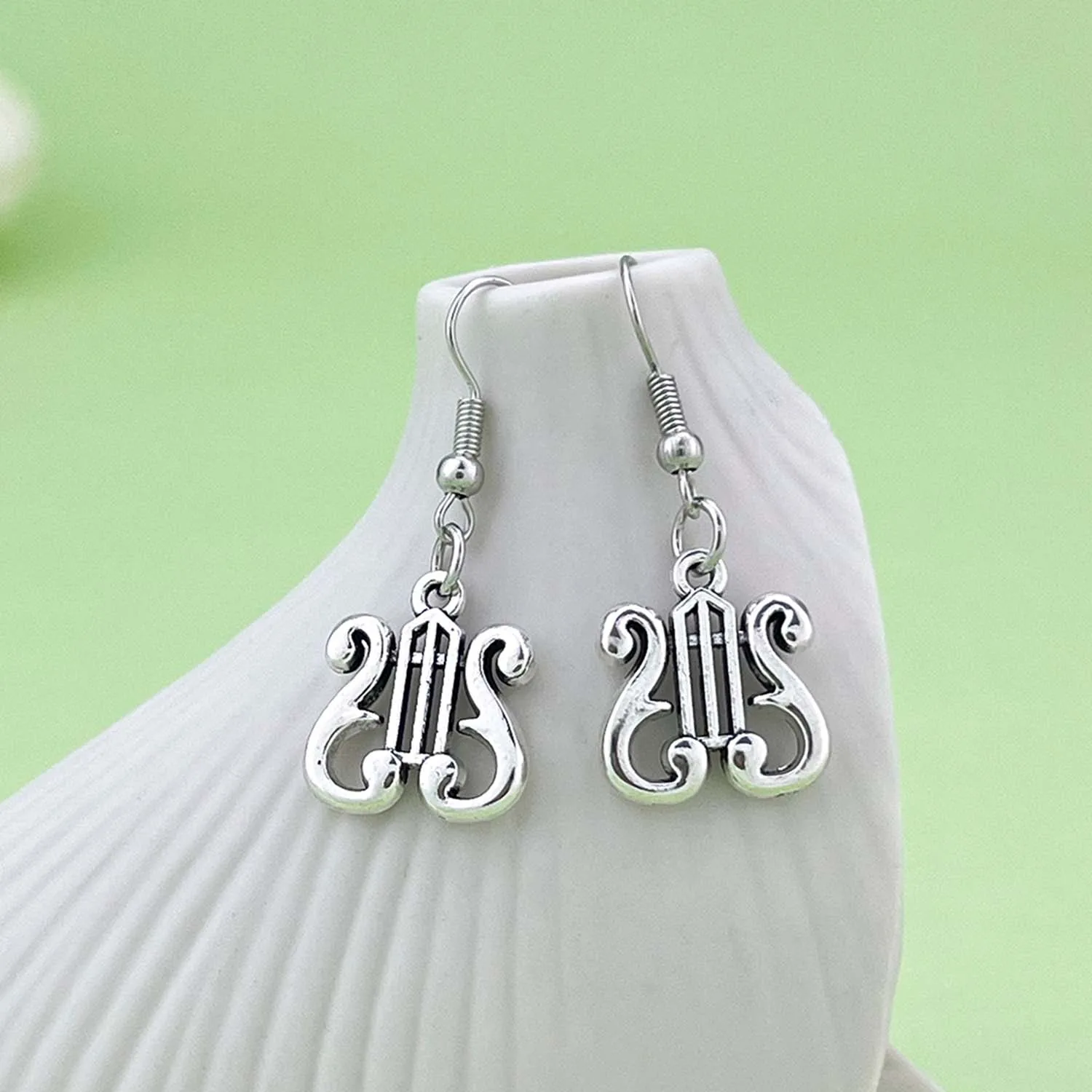 1Pair Rock Music Earrings Alloy Microphone Guitar Organ Tape Design Drop Earrings Jewelry Gifts for Women Girls