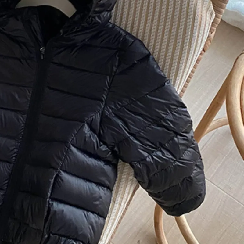 Baby Girl Boy Duck Down Jacket Hooded Teen Child Cotton-Padded Lightweight Coat Warm Outfit Winter Autumn Baby Clothes 2-10Y kids jackets,baby jumpsuit,winter coat