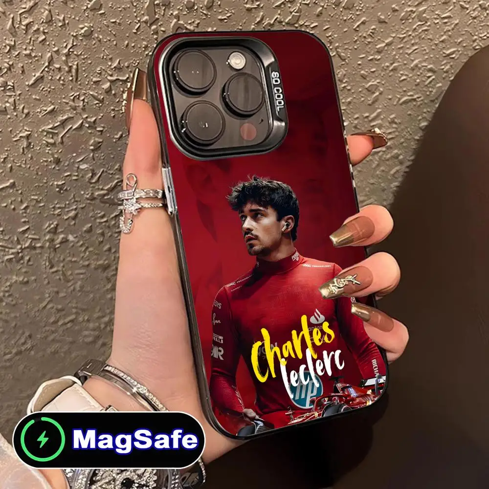 Translucent Color Print Sports Phone Case Featuring Charles Leclerc