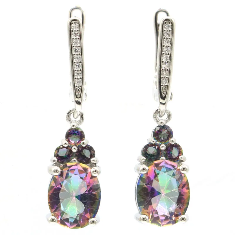6g Customized 925 SOLID STERLING SILVER Earrings Elegant London Blue Peridot Iolite Mystical Topaz Peridot Blue Aquamarine