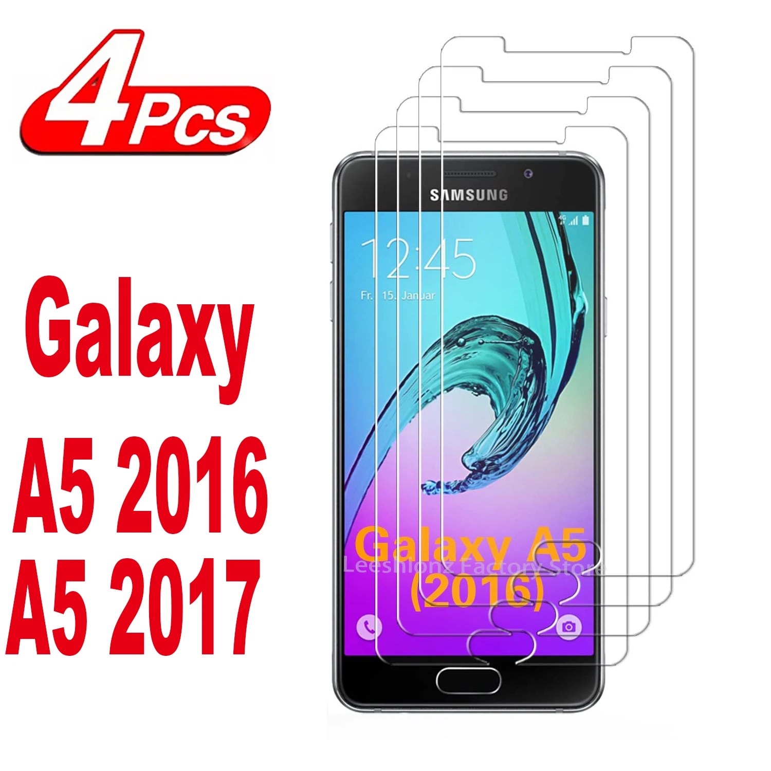 

2/4Pcs Screen Protector Glass For Samsung Galaxy A5 2016 2017 A510 A520 Tempered Glass Film