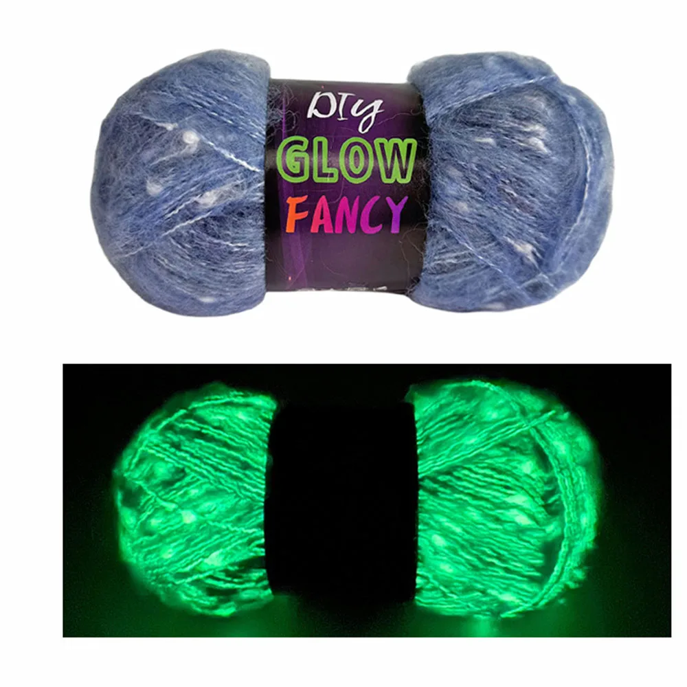 50g Mohair Yarn Luminous Yarn Hair Mink Wool Grow in the Dark Yarn Hand-knitted Sweater Threads for Knitting Yarn for Crochet 3