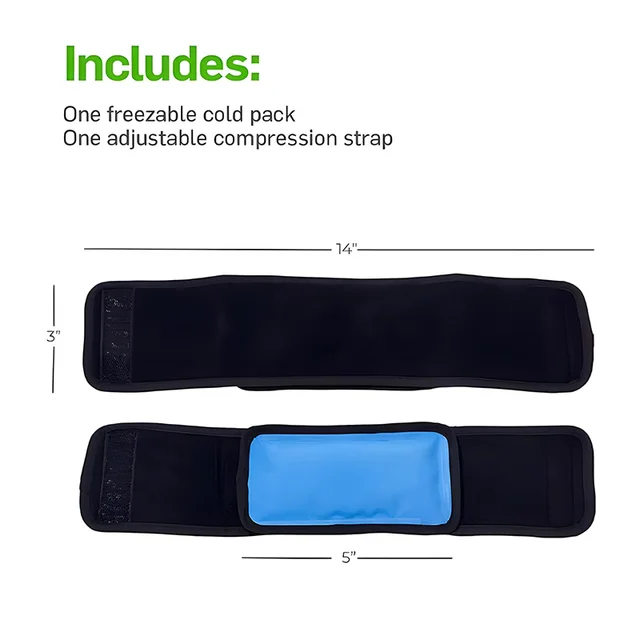 Small Reusable Gel Ice Pack Support Compress for Injuries and Pain Relief Cold Therapy Wrap for Hand, Arch of Foot, Wrist, Elbow 3