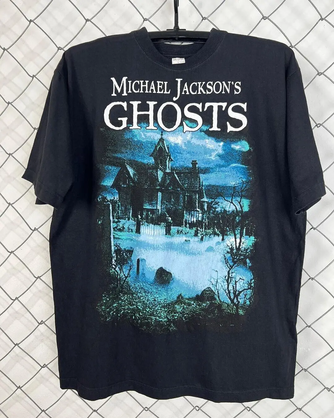 Vintage Michael Jackson Ghosts 90 s New Black T shirt Fullsizes long or short sleeves