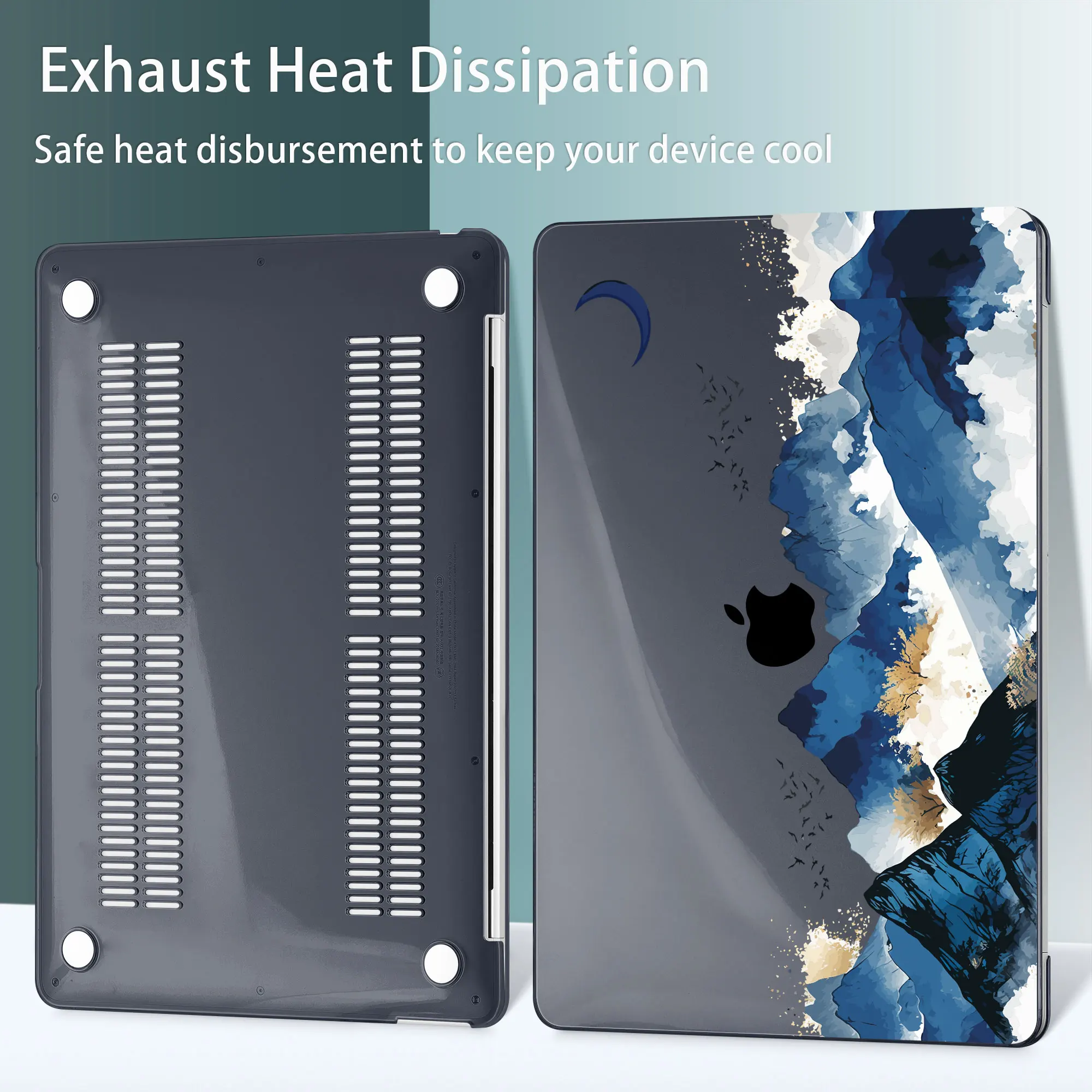 Capa de Impressão Dura Blue Mountain para Macbook Retina Pro 2023 m2 Air 15 13 Polegada A2941 A2681 A2338 14 Polegada A2779 A2442 - Imagem 2