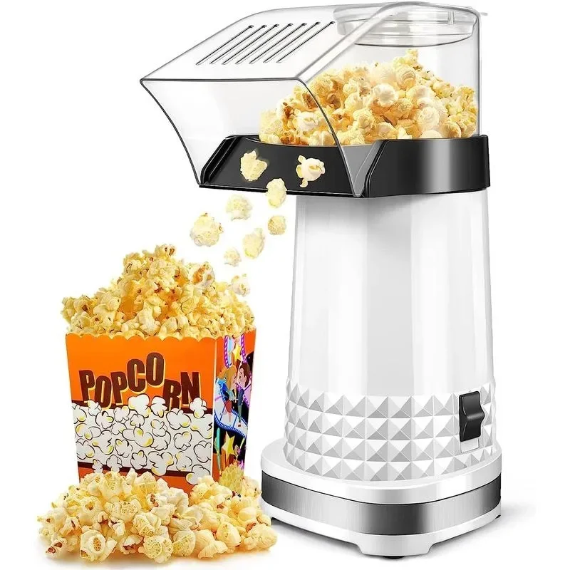 Popcorn Maker, Hot Air Popcorn Popper, 1200W Electric Machine with Measuring Cup, No Oil Healthy Snack
