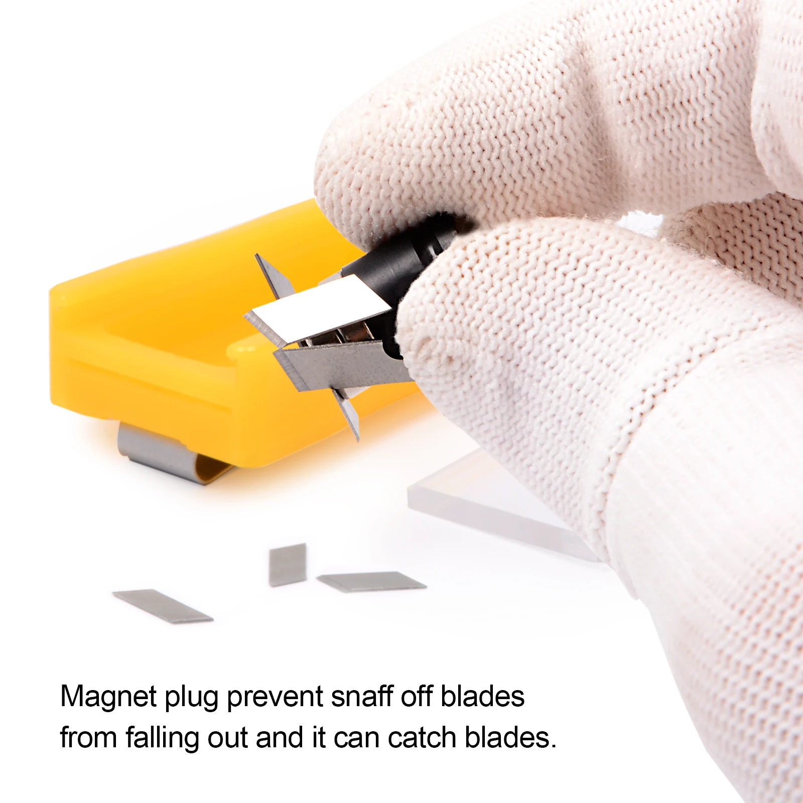 FOSHIO Plastic/Aluminum Alloy Disposed Knife Blade Snap-Off Box Container Magnetic Utility Knife Cutter Waste Blade Storage Case utility cutter knife