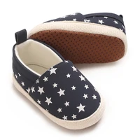 Fashionable Baby Boy Canvas Spring And Autumn Flat Shoes With Star Embellishment soft Sole 0-18M Newborn Soft Sole Anti Slip 3