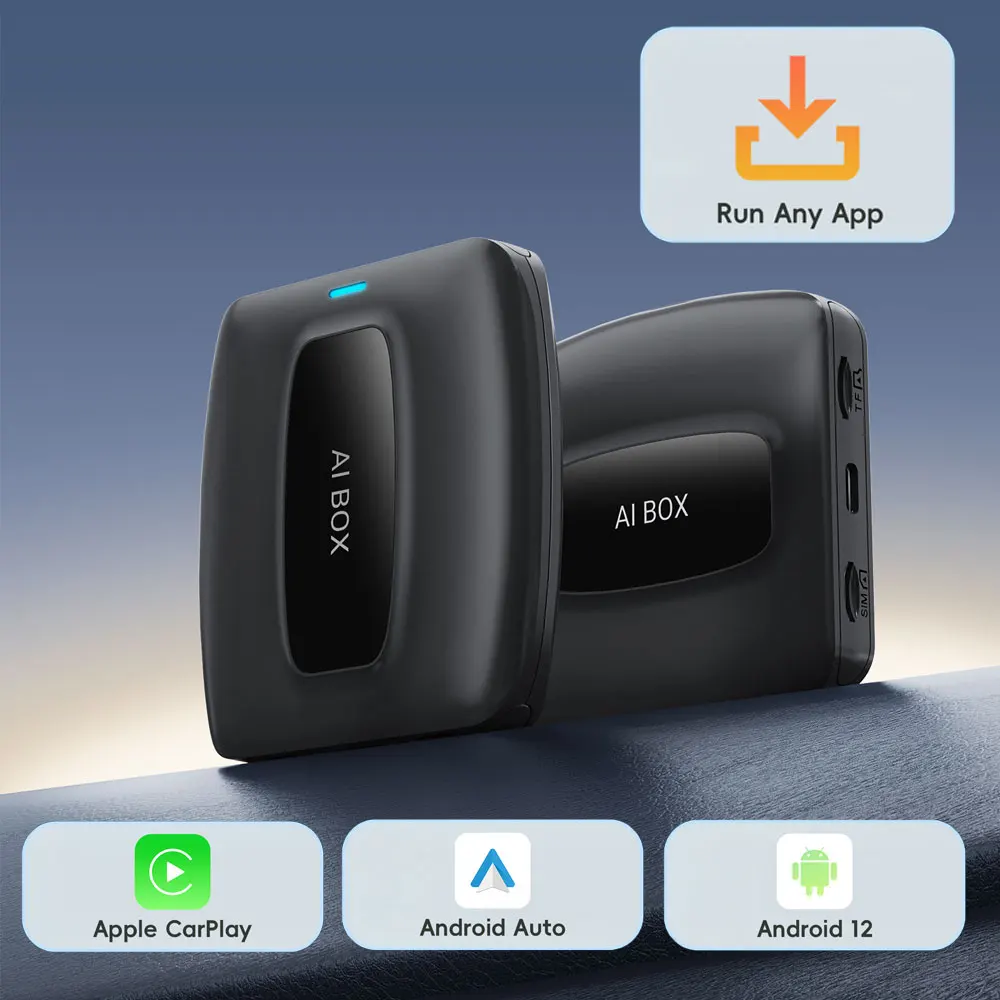 

2024 CarPlay Ai TV Box Wireless Android Auto Car Play Smart Car Intelligent Systems for Youtube Netflix Spotify Eurasian Version