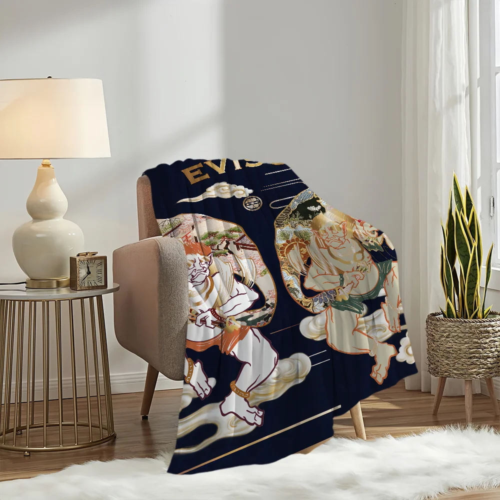 Fashion Blanket Brand Plush Nap Sofa rug for Living Room E-Evisu-s Warm Office Bedroom Birthday Home Travel Kid Gifts 2