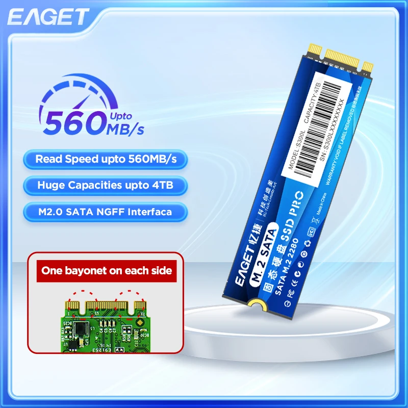 内蔵型SSD EAGET SP7 1TB M.2 2280 NVMe SSD EAGET M.2 NVME SSD, 1TB