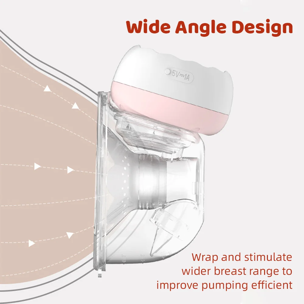 Wearable Breast Pump for Breastfeeding Hand Free Electric Breast Pump 4 Mode 12Suction Level Low Noise180ml Milk Collector 3