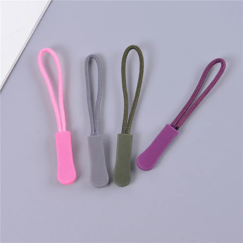 Zipper slider puller fit rope tag replacement clip broken buckle fixer zip cord tab 10/20pcs