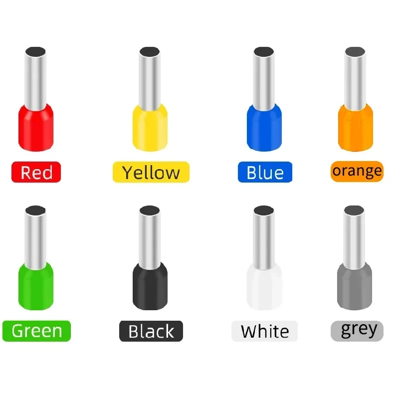 1000/500 pcs copper cable insulated connector terminal Crimping terminal Cold insulated VE0508 7508 1008 1508 2508 4009