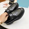Shoes For Women 2022 Autumn New Loafers Leather Design Round Head Chunky Soled Women's Shoes High Heel Casual Single Shoes 35-41 2