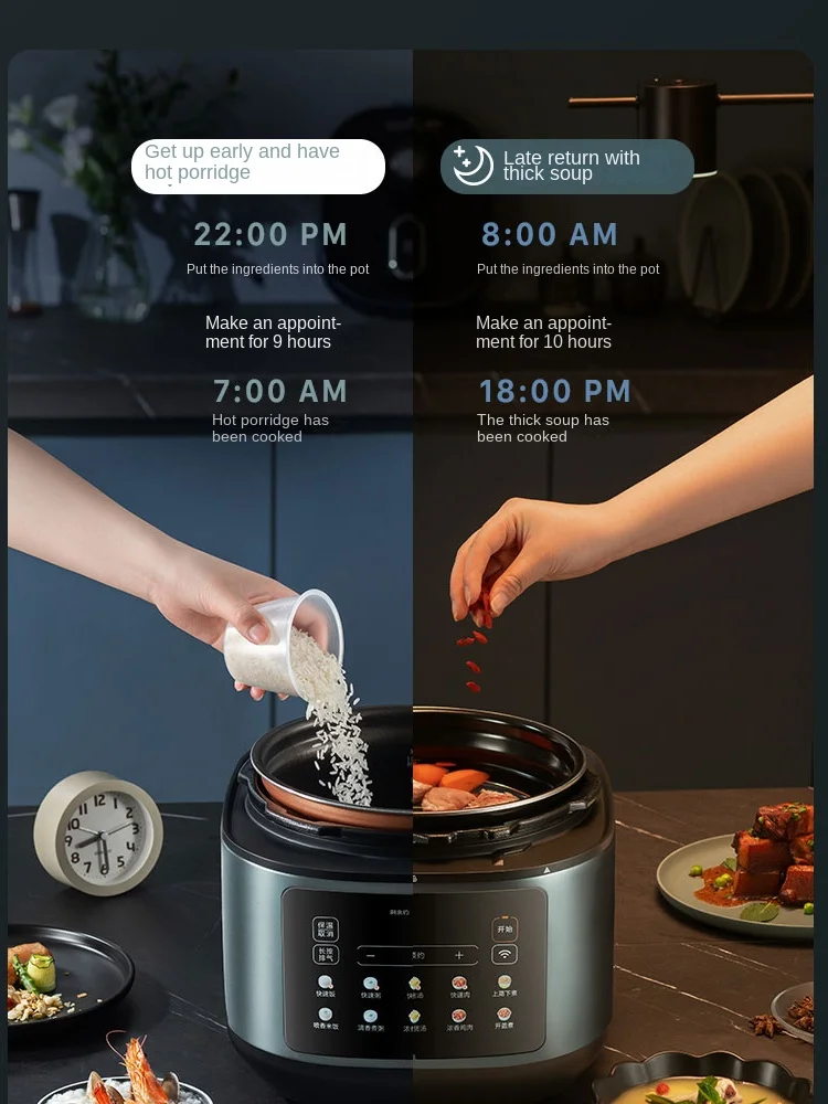 Midea Electric Pressure Cooker Household Appliances 5L Capacity Uncoated Stainless Steel Double Liner Multi-Functional Smart