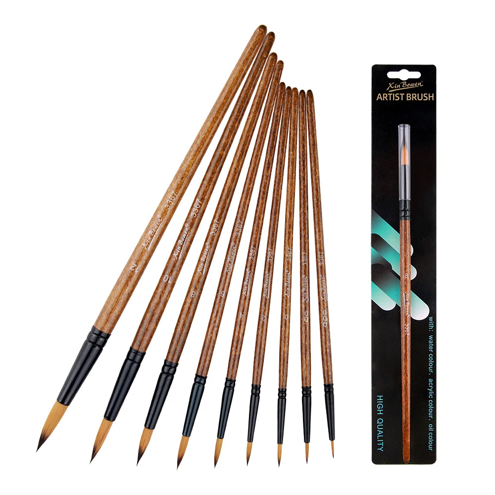 DetalleAcrylicWatercolorBristlePaintBrushesChildrensDIYPaintingWatercolorPenDoodle
