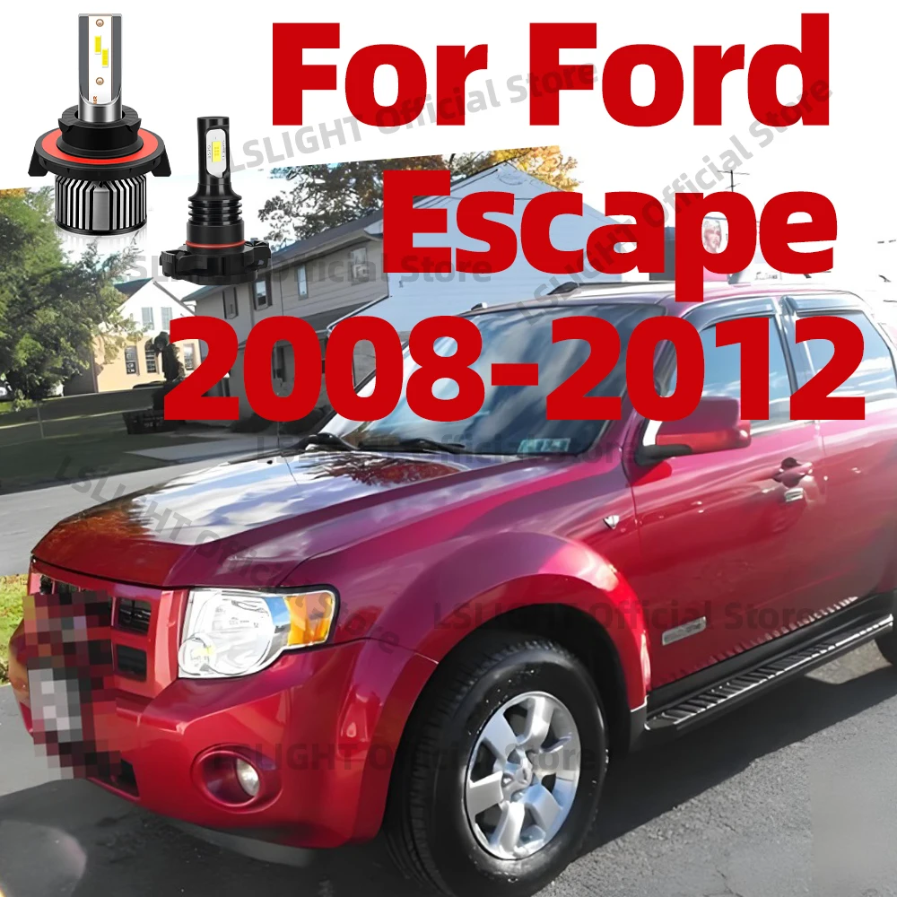 포드 이스케이프 2008 2009 2010 2011 2012 자동차 하이/로우 빔 헤드라이트 6000K 12V 3570 CSP 안개등 전구용 2/4x LED
