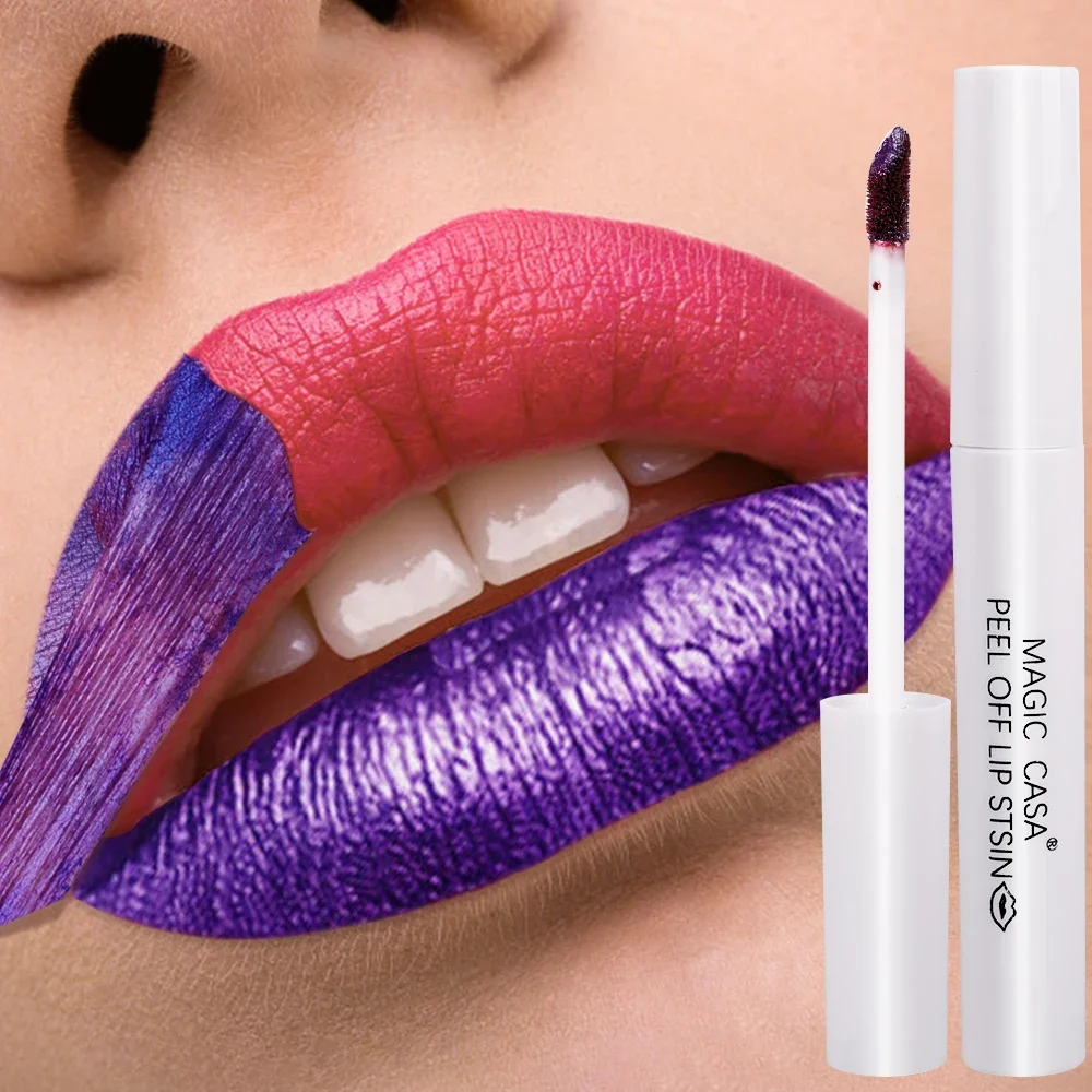 4 Colori Matte Peel Off Lip Gloss Incredibile Tazza Antiaderente Rossetto Liquido Impermeabile A Lunga Durata Tear-Off Trucco Colorato Labbra Rosse