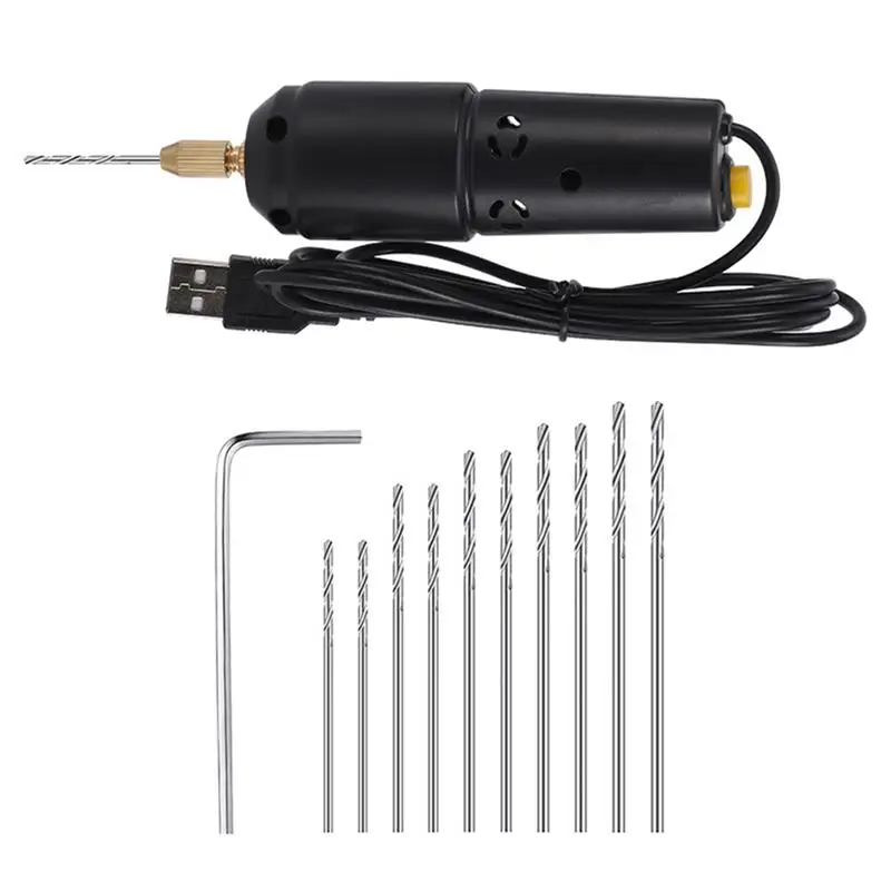 METE Mini taladro eléctrico de mano para perla de resina epoxi joyería  fabricación de manualidades de madera herramientas con Cable de datos USB  de 5V