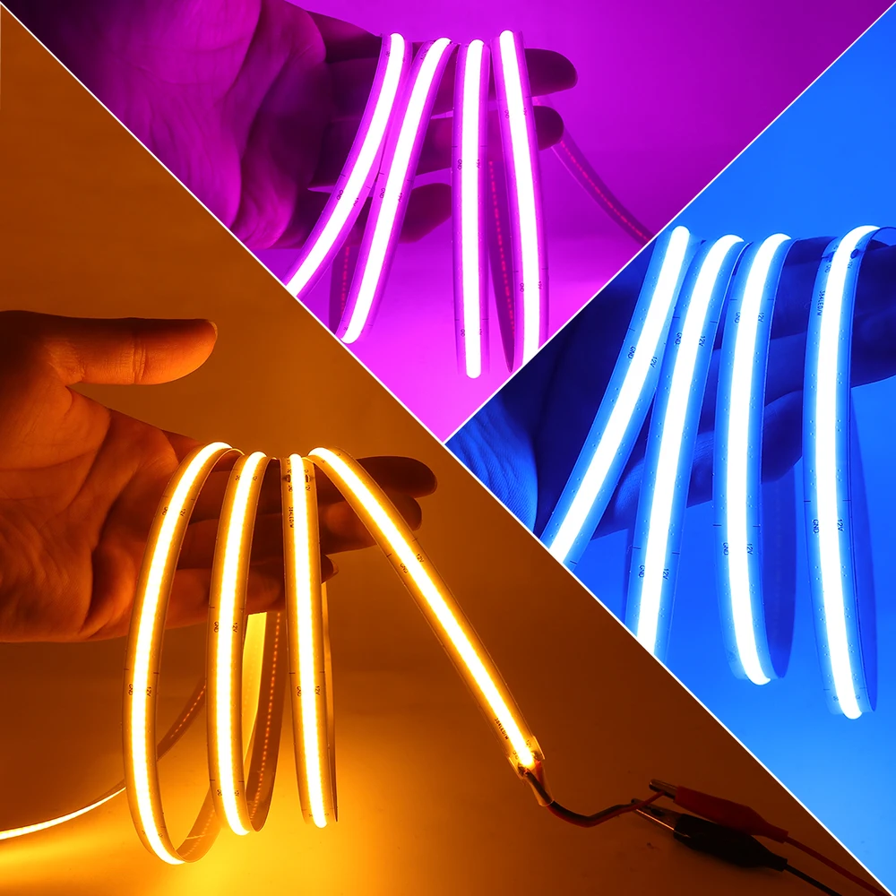 DC 12V 24V COB Strip 320Leds/M White/Pink /Yellow /Ice Blue S7bf6df8adda04580924fceb15b2334ees